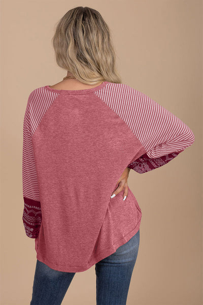 Trendy Women's Striped Long Sleeve Top - Comfortable & Stylish for Casual Outings and Layering in Soft Fabric