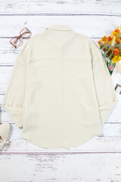 Elegant Lightweight Solid Color Blouse for Women - Casual Fit Top Perfect for Everyday Style and Comfort