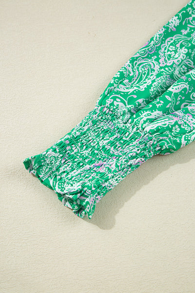 Trendy Women's Green Paisley Mini Dress - Flattering Fit for Summer Parties & Casual Outings, Perfect for Every Occasion