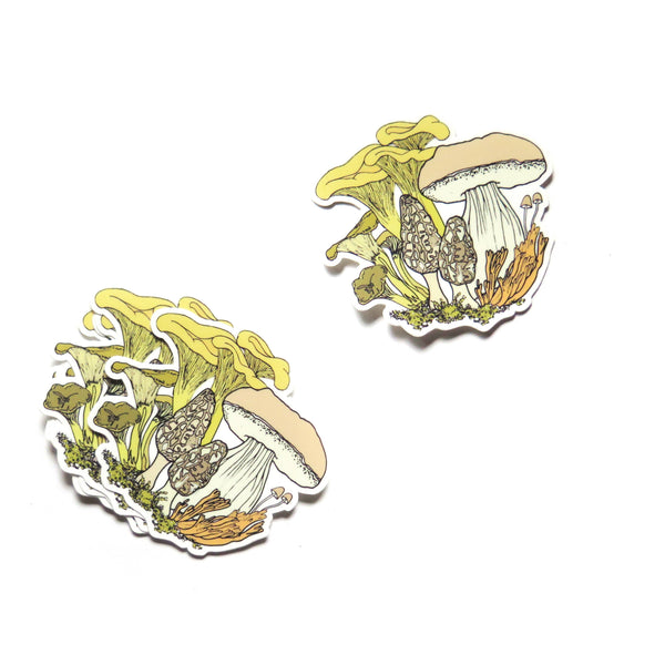 Chanterelle Mushroom Bunch Sticker