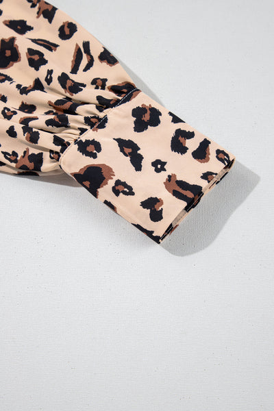 Plus Size Women's Leopard Print Shirt - Trendy, Comfortable Casual Top for Effortless Style and Everyday Wear