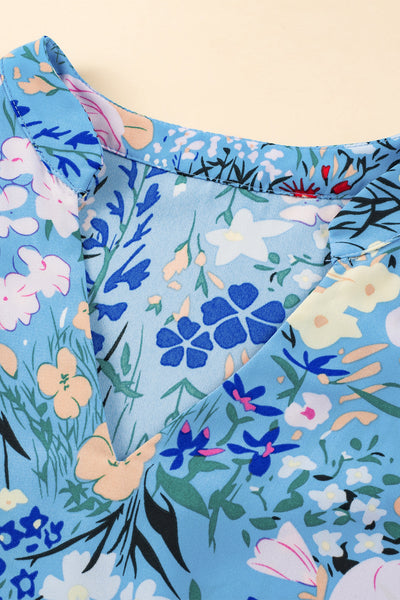 Fashion V-neck Floral Print Sling Dress