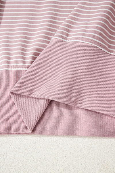 Cozy Women's Stripe Hoodie - Casual Pullover with Adjustable Drawstring for Everyday Style and Comfort
