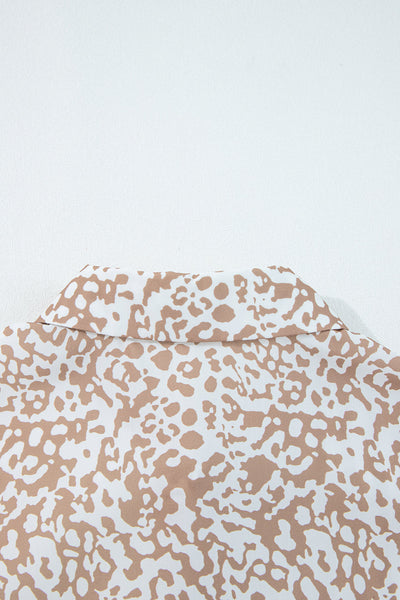 Chic Women's Leopard Print Shirt - Trendy Casual Top in Brown & Black for Effortless Everyday Style