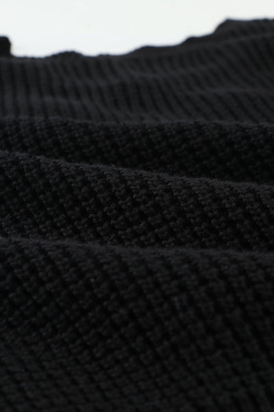 Trendy Women's Black Cross-Back Hollow-Out Sweater - Lightweight Knit Top for Chic Layering and Everyday Comfort