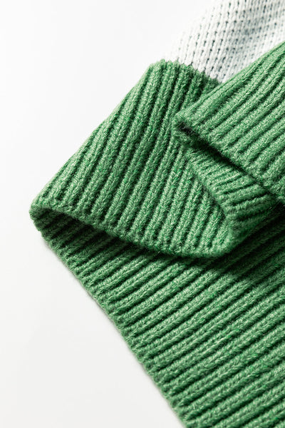 Women's Relaxed Fit Mist Green Checkered Polo Sweater with Classic Collar for Effortless Style and Comfort