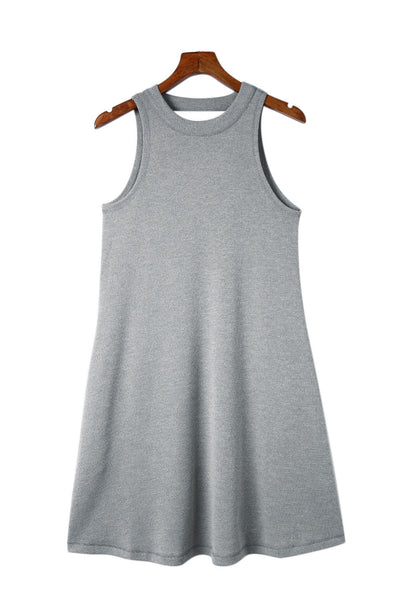 Nautical Print Sleeveless Dress with V-Neck
