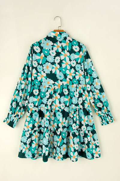Vibrant Floral Puff Sleeve Dress for Women Perfect Summer Style for Casual Outings and Special Events