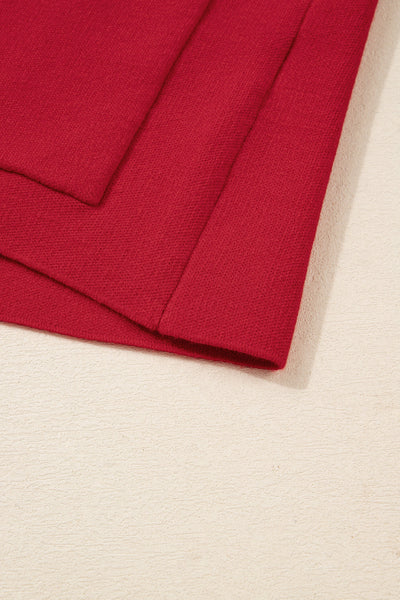 Women's Fiery Red Knit Button-Front Cardigan Jacket