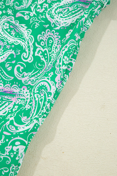 Trendy Women's Green Paisley Mini Dress - Flattering Fit for Summer Parties & Casual Outings, Perfect for Every Occasion