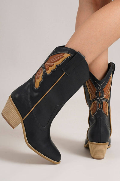 Sadie Butterfly Western Cowgirl Boots