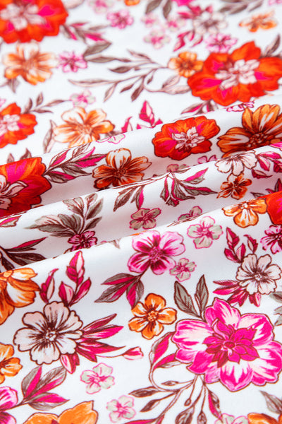 Elegant Floral Cotton Blouse for Women - Relaxed Fit, Perfect for Spring & Summer, Stylish and Comfortable