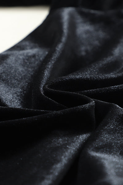 Women's Soft Black Velvet Jogger Pants - Stylish and Comfortable Lounge Wear for Casual Chic Outfits