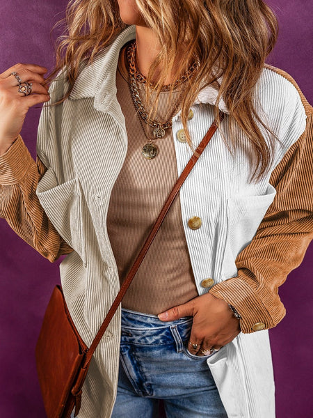 Colorful Corduroy Block Jacket