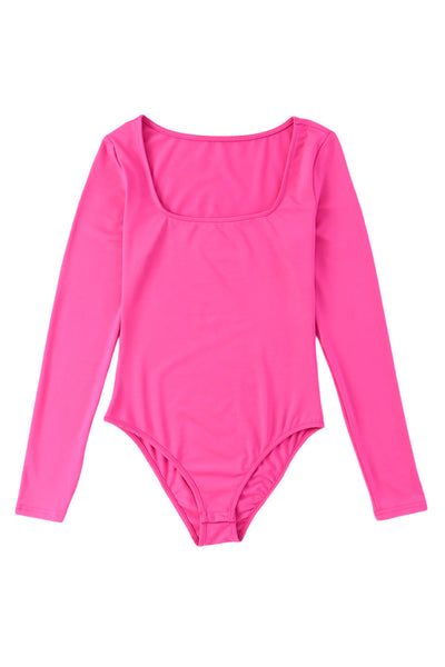 Solid Plunging V-Neck Long Sleeve One-Piece Jumpsuit