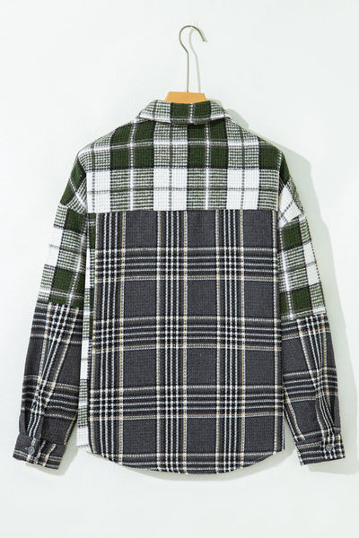 Women's Oversized Plaid Shacket Jacket - Trendy Layering Piece for Casual Fall Fashion in Warm Tones