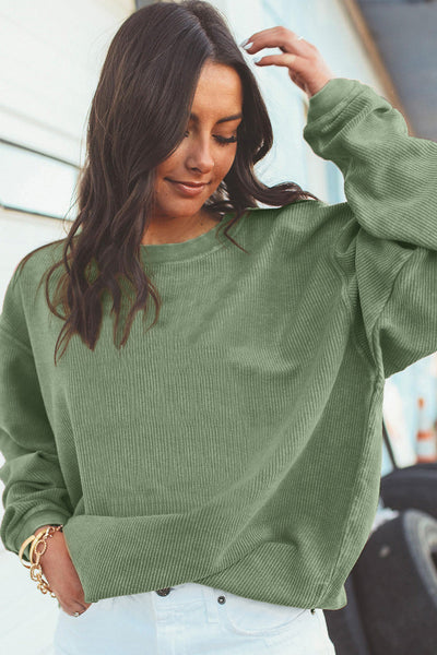 Soft Cotton Blend Oversized Sweatshirt for Women - Cozy Relaxed Fit, Ideal for Casual Outings and Comfortable Lounging