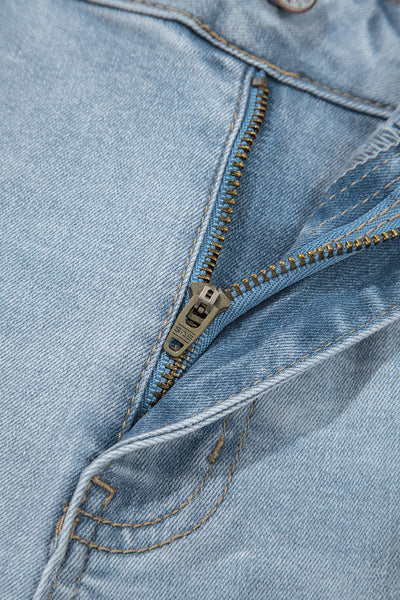 Classic Blue Distressed Skinny Jeans for Women - Trendy, Comfortable Everyday Style with a Flattering Fit