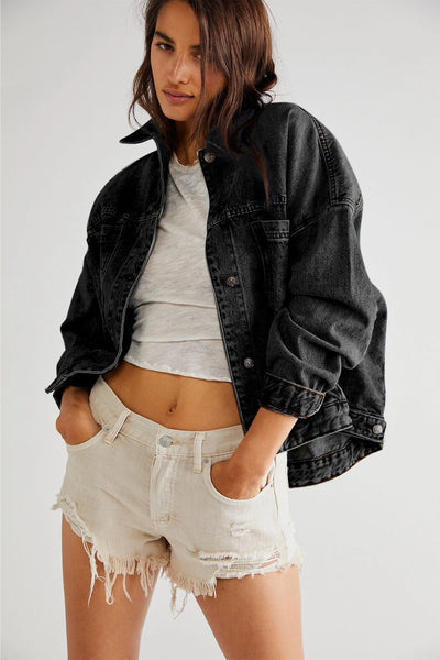 Classic Open-Front Long Sleeve Solid Lapel Casual Blazer
