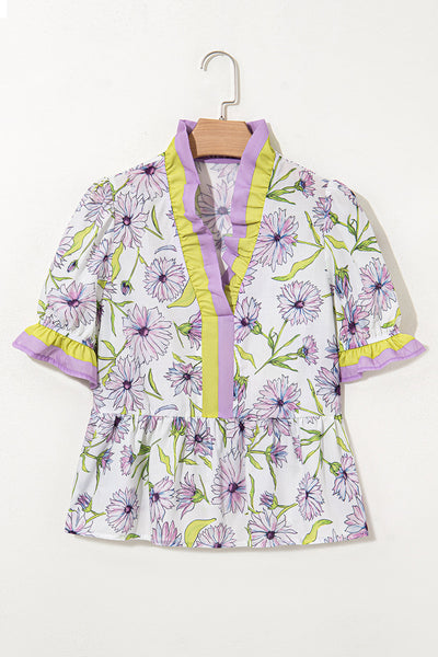 Elegant Pastel Peplum Blouse for Women - Flattering Fit for Casual and Dressy Events, Perfect for Every Occasion