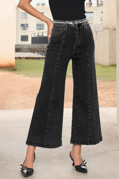 Stylish Women's Classic Blue Ankle Jeans - Comfortable Fit for Everyday Casual Wear and Effortless Style