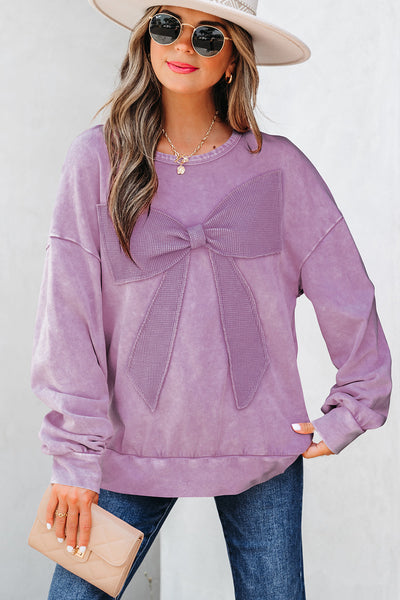 Cozy Women's Mineral Washed Sweatshirt in Soft Pastel Colors - Relaxed Fit for Effortless Style and All-Day Comfort