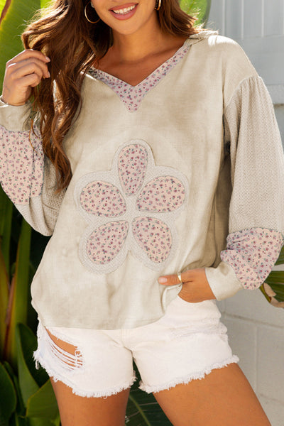 Vibrant Floral Patchwork Hoodie for Women - Cozy Casual Style with Relaxed Fit for Effortless Everyday Outfits