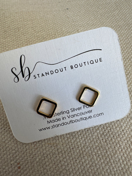 Standout Boutique Square Gold Studs