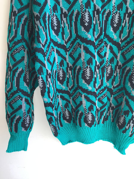 Vintage Geometric Knit Sweater
