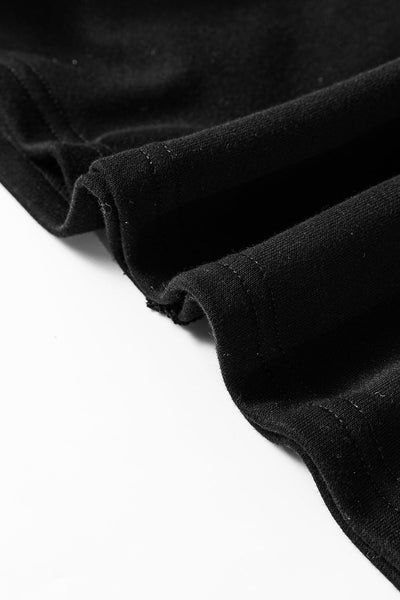 Trendy Women's Black Striped Colorblock Sweatshirt with Collar Stylish & Comfortable Casual Wear for Everyday Outfits