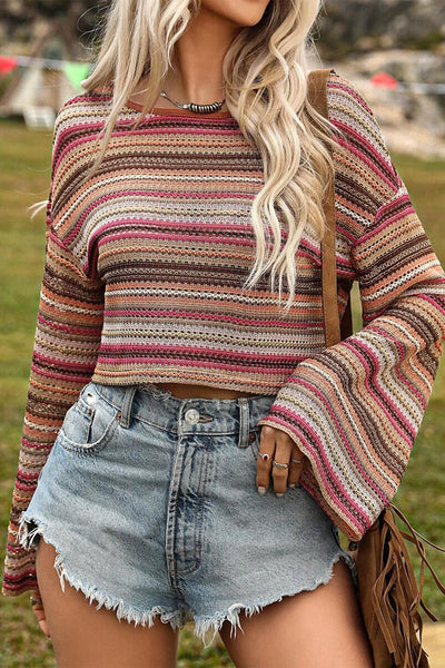 Casual Solid Chain Strap Cold Shoulder Long Sleeve T-Shirt