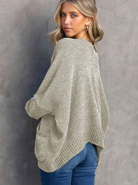 Women's V-Neck Button Cardigan