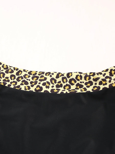 Swimsuit Tankini Set with Leopard Trim with practical styling and dependable silhouette control.