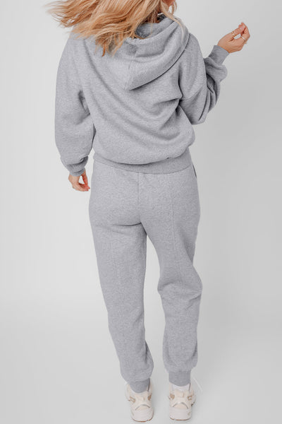 Women's Heather Gray Seam-Detail Hoodie and Joggers Set with practical styling and dependable silhouette control.