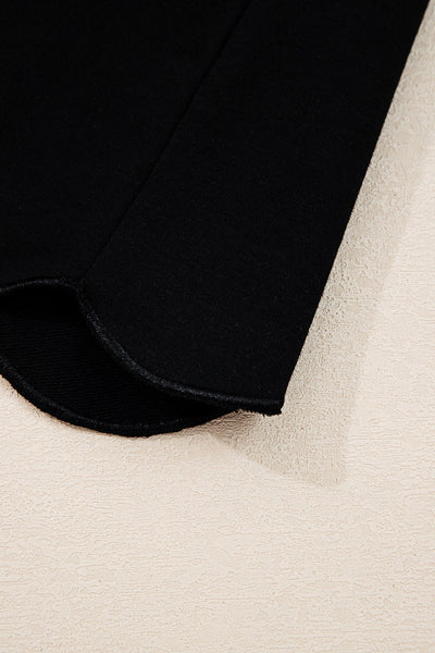 Elegant Black Collared Blouse for Women Flattering Fit, Versatile Style for Office and Casual Wear