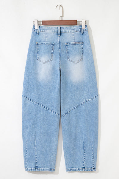 Trendy Women's Distressed Flower Patch Jeans - Slim Fit, Comfortable Denim for Casual Everyday Style