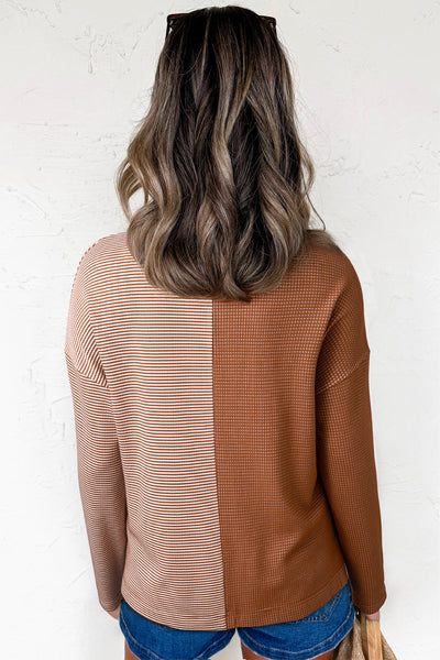 Chic Khaki Women's Top - Comfortable Everyday Wear, Versatile Casual Style for Effortless Fashion