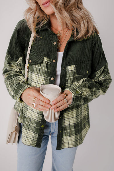 Plaid Zip-Up Hooded Coat with Pockets