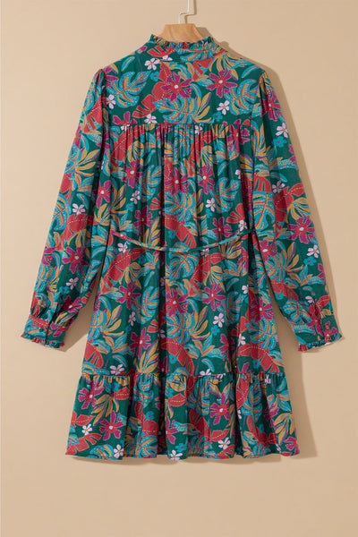 Vibrant Floral Shirt Dress for Women - Stylish Casual Summer Wear with Comfortable Fit for Everyday Outings