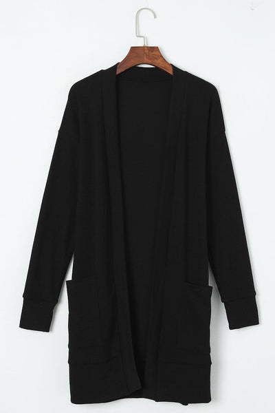 Solid Color Fashion Knitting Long Sleeved Cardigan