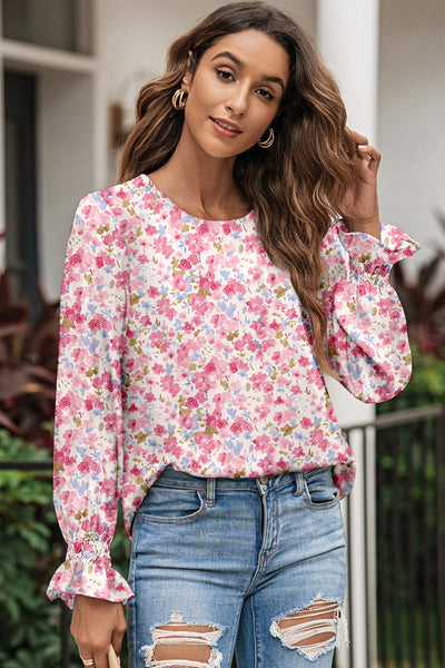 Chic Women's Soft Pastel Lantern Sleeve Blouse Flowy Fit for Casual or Dressy Events, Perfect for Every Occasion
