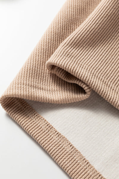 Women's Textured Thermal Lace Drawstring Hoodie in Oatmeal