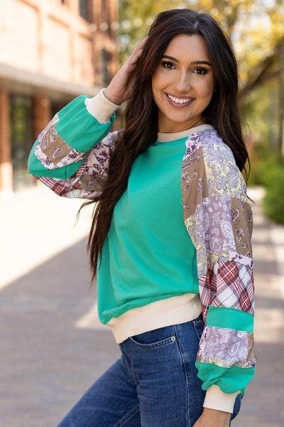 Women's Soft Cotton Blend Casual Raglan Top - Relaxed Fit, Everyday Essential, Available in Various Colors