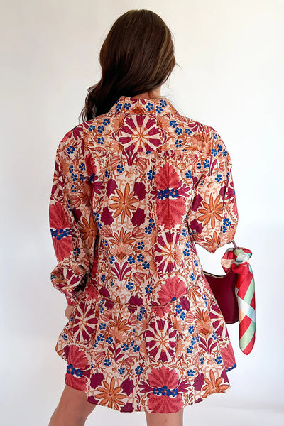 Stylish Women's Red Long Sleeve Mini Dress - Flattering Fit for Casual Outings or Special Events