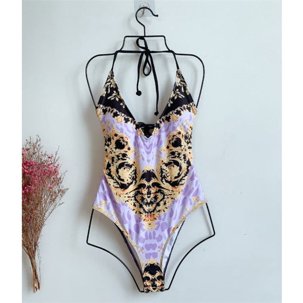 Pattern 1 Piece Bathing Suit