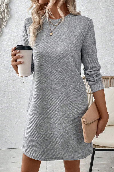 Casual Chic Women's Long Sleeve T-Shirt Dress in Soft Fabric Ideal for Everyday Wear and Easy Layering