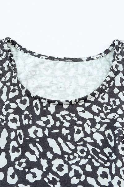 Women's Round Neck Sleeveless Polka Dot Print Dress