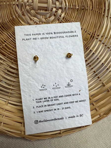 Wildmoon Threads Brown Jasper Stone Earrings