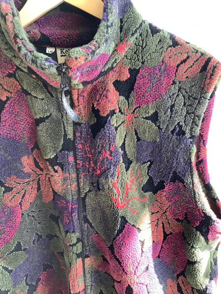 Kellysport Floral Fleece Vest- Made in Canada