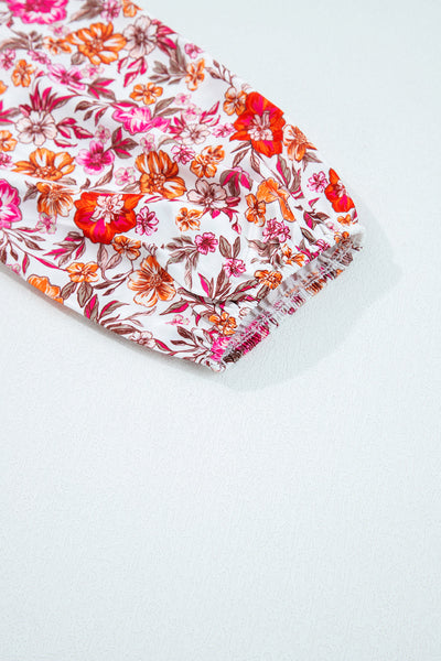 Elegant Floral Cotton Blouse for Women - Relaxed Fit, Perfect for Spring & Summer, Stylish and Comfortable